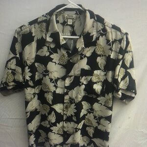 Floral Black and Cream Men's Shirt